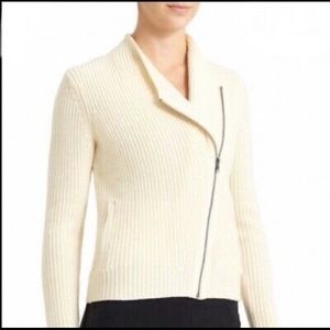 Athleta Stowe Moto Zip Merino Wool Sweater